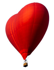 Wall Mural - Isolated photo of hot air balloon isolated on white background.