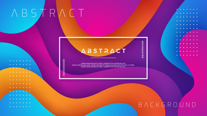 Poster - wavy colorful background with 3d style. modern liquid background. abstract background with mixing pi