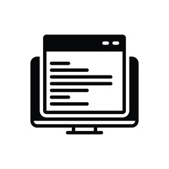 black solid icon for code code