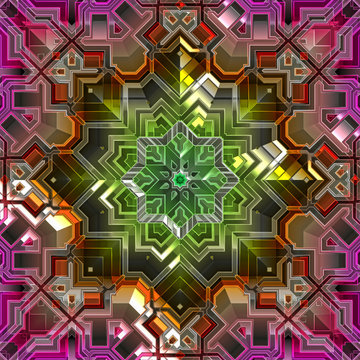 3d effekt - abstrakt geometrisch oktagonal grafik