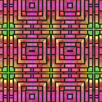 3d effekt - abstrakt bunt geometrisch muster 