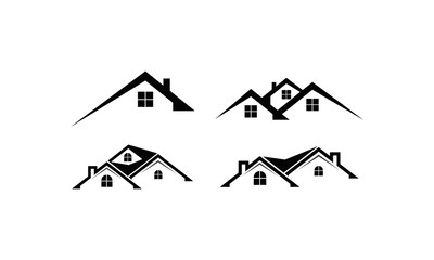 Wall Mural - vector roof home logo