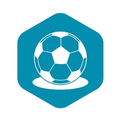 Poster - Soccer ball icon in simple style isolated on white background. Game symbol