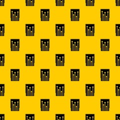 Poster - Computer processor pattern seamless vector repeat geometric yellow for any design