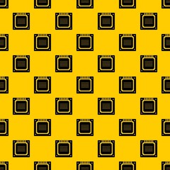 Poster - Modern multicore CPU pattern seamless vector repeat geometric yellow for any design