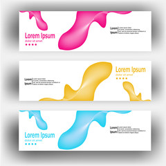 Wall Mural - abstract dynamic fluid geometric design banner web template. banner web design vector template