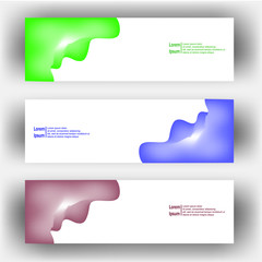 Wall Mural - abstract dynamic fluid geometric design banner web template. banner web design vector template