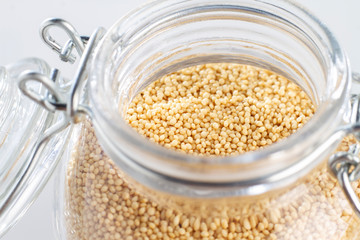 Wall Mural - Amaranth beans in glass bowl