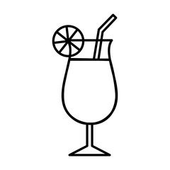 Cartoon Cocktail Icon Isolated On White Background