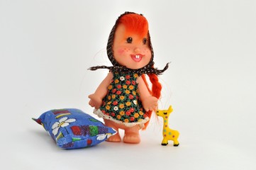 Wall Mural - cheerful toy doll