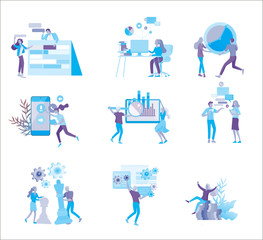 office concept business people for project management, business, workflow and consulting. Modern vector illustration flat concepts character for website and mobile website development.