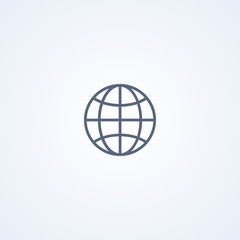 Poster - Global, vector best gray line icon