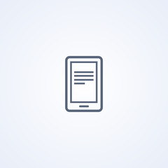 Poster - Smartphone, vector best gray line icon