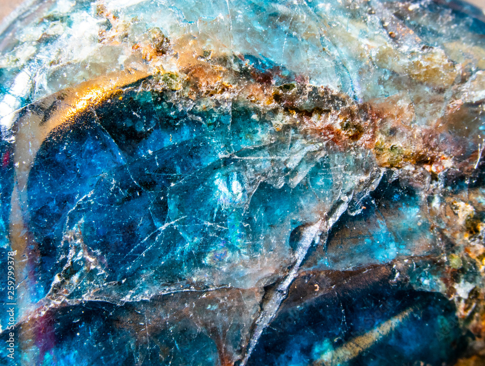 Extreme Close Up Of Blue Quartz Crystal - obrazy, fototapety, plakaty 