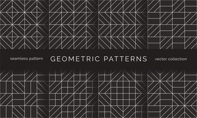 Wall Mural - Abstract geometric seamless patterns