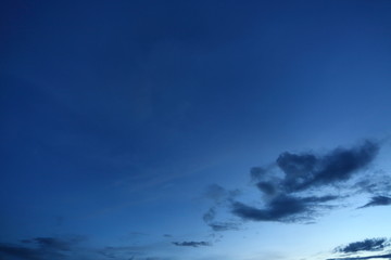 Wall Mural - black cloud on blue night sky