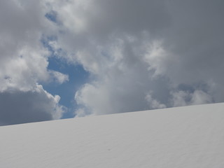 winter landscape with clouds