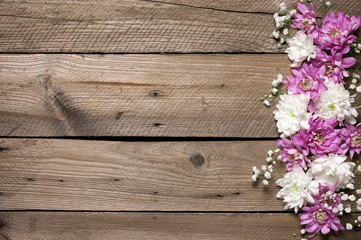 Poster - Assorted fresh flowers background