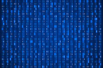 Leinwandbilder - Random hexadecimal code. Abstract digital data element. Matrix background. Vector illustration