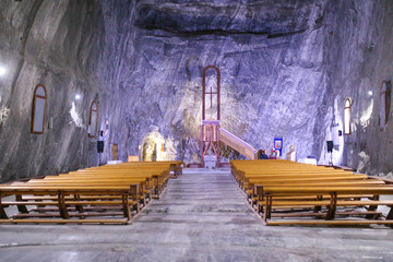 Indoor chapel in the former Salt Mine of Praid, Transylvania