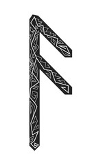 Sticker - Rune Ansuz. Ancient Scandinavian runes. Runes senior futarka. Magic, ceremonies, religious symbols. Predictions and amulets.