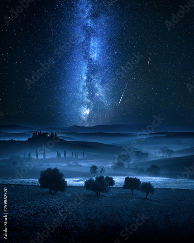 Milky way and falling stars...