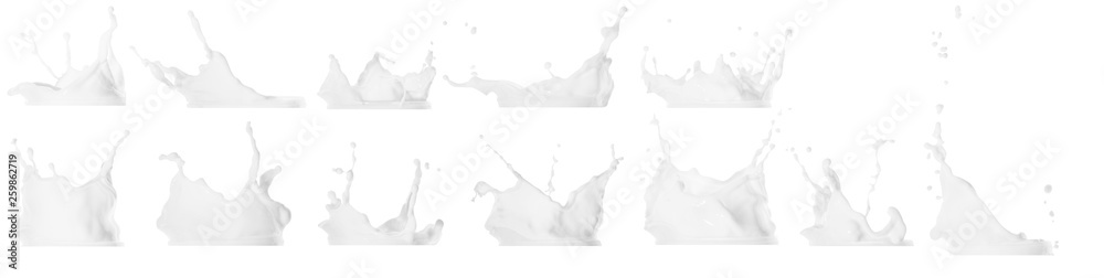 Milk splash isolated on white background Stock Photo | Adobe Stock