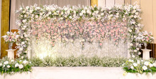 Wedding Backdrop With Flower And Decoration