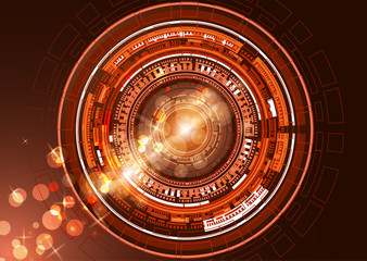 Poster - bright abstract technology background. high tech communication concept innovation background.