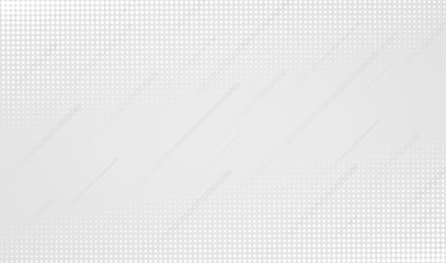 Poster - minimal geometric white abstract background. dynamic shapes with halftone dotted patterns.