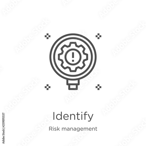 Fotografía identify icon vector from risk management collection