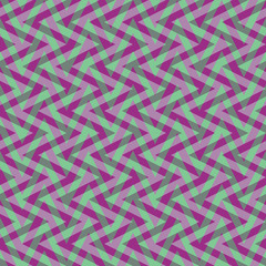 Canvas Print - Zigzag Plaid in Purple and Green.