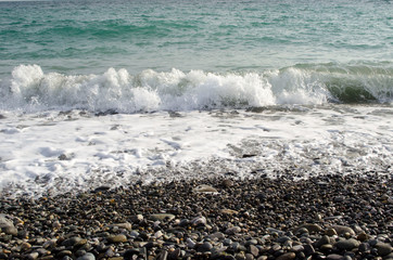 View of sea wave on the  beach