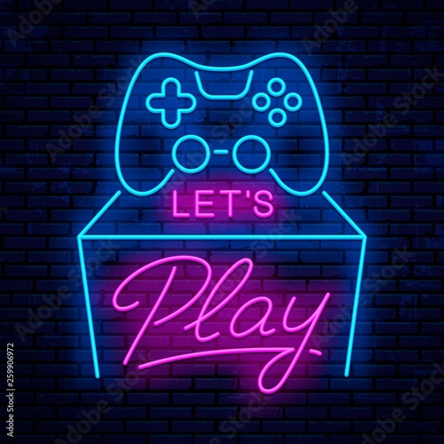 Let's play. Neon sign design