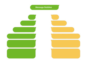 Poster - smartphone message bubbles chat boxes. flat design