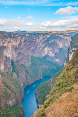 Sticker - Panoramic view of the amazing Sumidero Canyon National Park, located in Chiapas Mexico