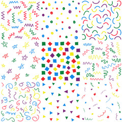 Canvas Print - Hand drawn doodle seamless patterns