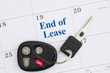 © Karen Roach - End of lease message with monthly calendar with car keys