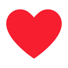 Wall Mural - simple red heart decorative sign symbol of love or celebration valentines day.