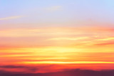 Fototapeta Zachód słońca - Beautiful sunset sky with colorful evening clouds.