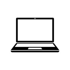 Poster - Laptop device icon sign, office appliances - for stock