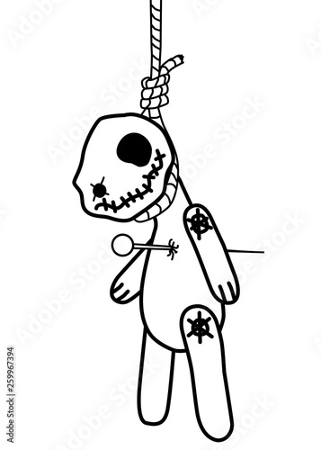 hanging voodoo doll