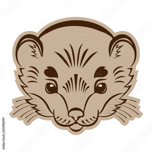 Fotografía Logo ermine head. Stylized mascot.