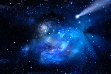 Wall Mural - Star clusters and galaxies in the night sky