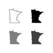 map of Minnesota. Vector illustration