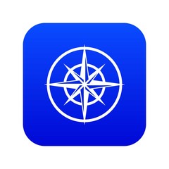 Poster - Sign of compass to determine cardinal directions icon digital blue for any design isolated on white vector illustration