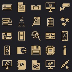 Poster - Deadline icons set. Simple set of 25 deadline vector icons for web for any design