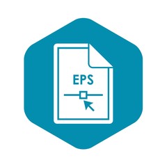 Poster - File EPS icon in simple style isolated on white background. Document type symbol