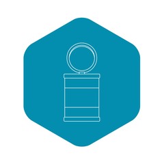Poster - Trash can icon. Outline illustration of trash can vector icon for web