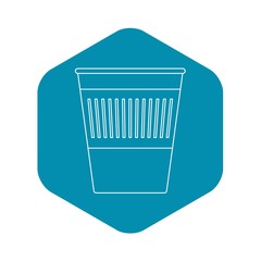 Poster - Trash basket icon. Outline illustration of trash basket vector icon for web